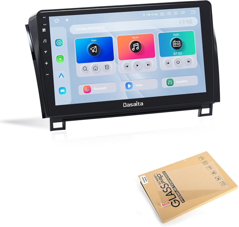 Dasaita Android 13 Car Stereo for Toyota Tundra 2007-2013 with Wireless Carplay & Android Auto & Screen Protector, 10.2