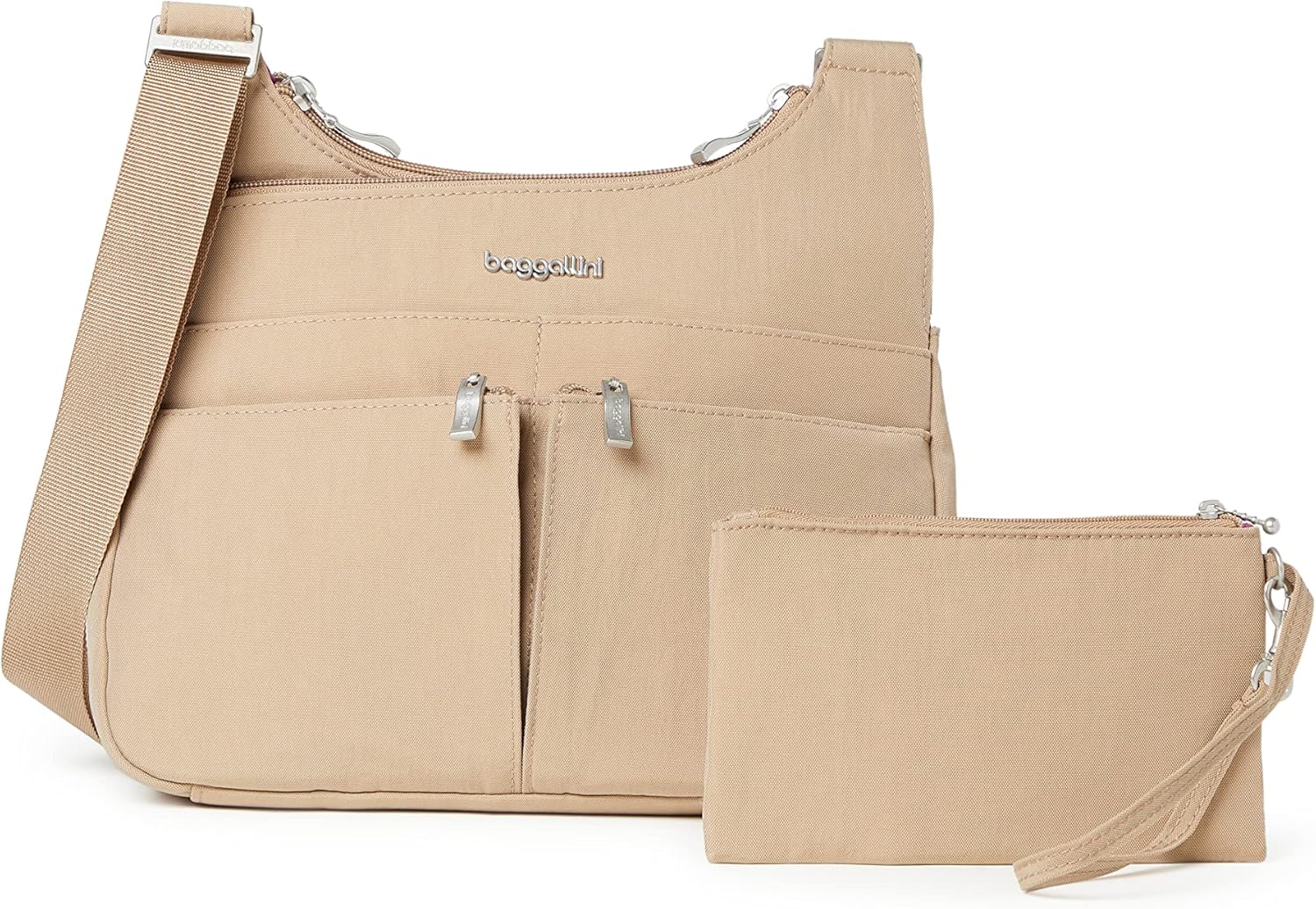 Baggallini Crossbody Travel Bag 11x8.5 Lightweight Water-resistant Nylon Handbag