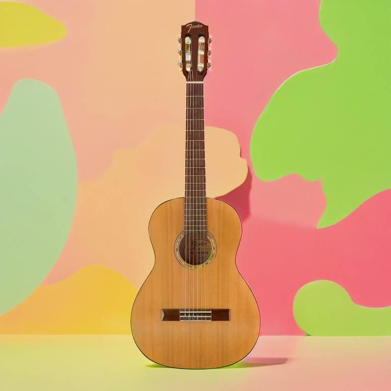 Fender FA-15N 3/4 Scale Nylon String Acoustic Guitar, Natural, with Gig Bag
