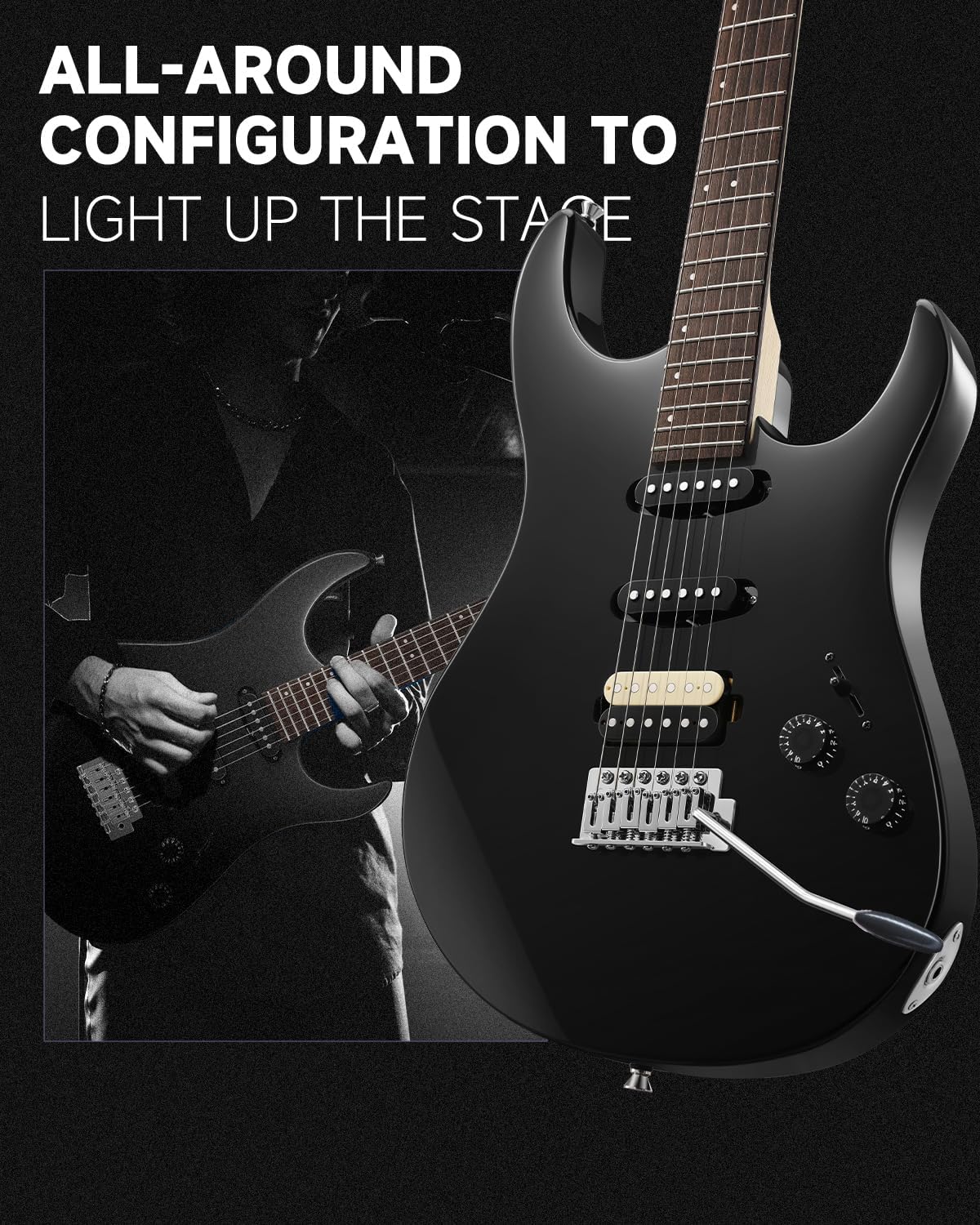 Donner DMT-66 39 Inch Full Size Electric Guitar for Beginner and Donner Mini Guitar Amp Small Electric Guitar Amplifier