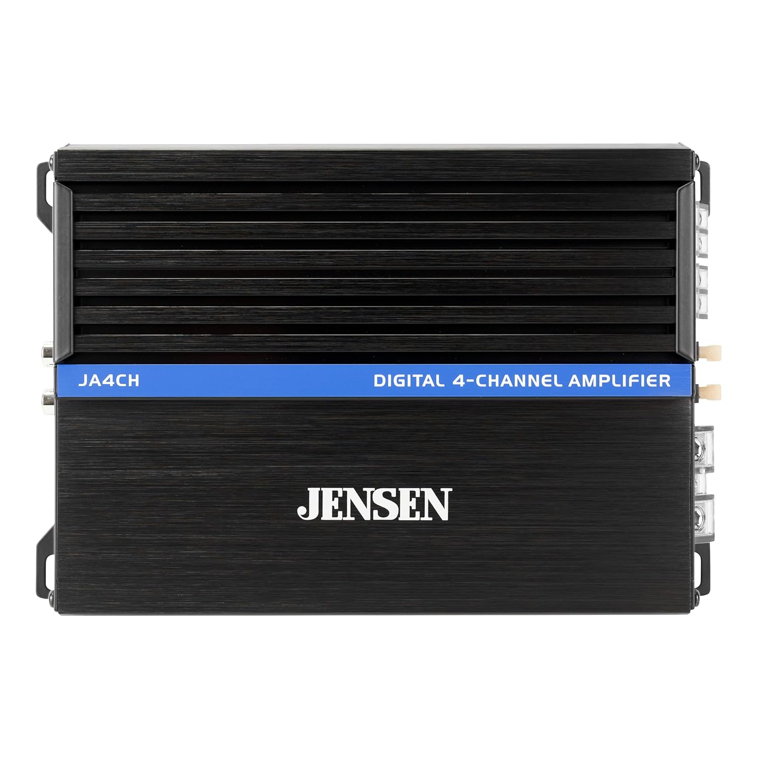 JENSEN JA4CH Class-D 4-Channel Car Audio Amplifier | Motorcycle, ATV/UTV, Golf Cart Audio | 1,000 Watts Peak Power | Efficient Compact Design | Bridegeable