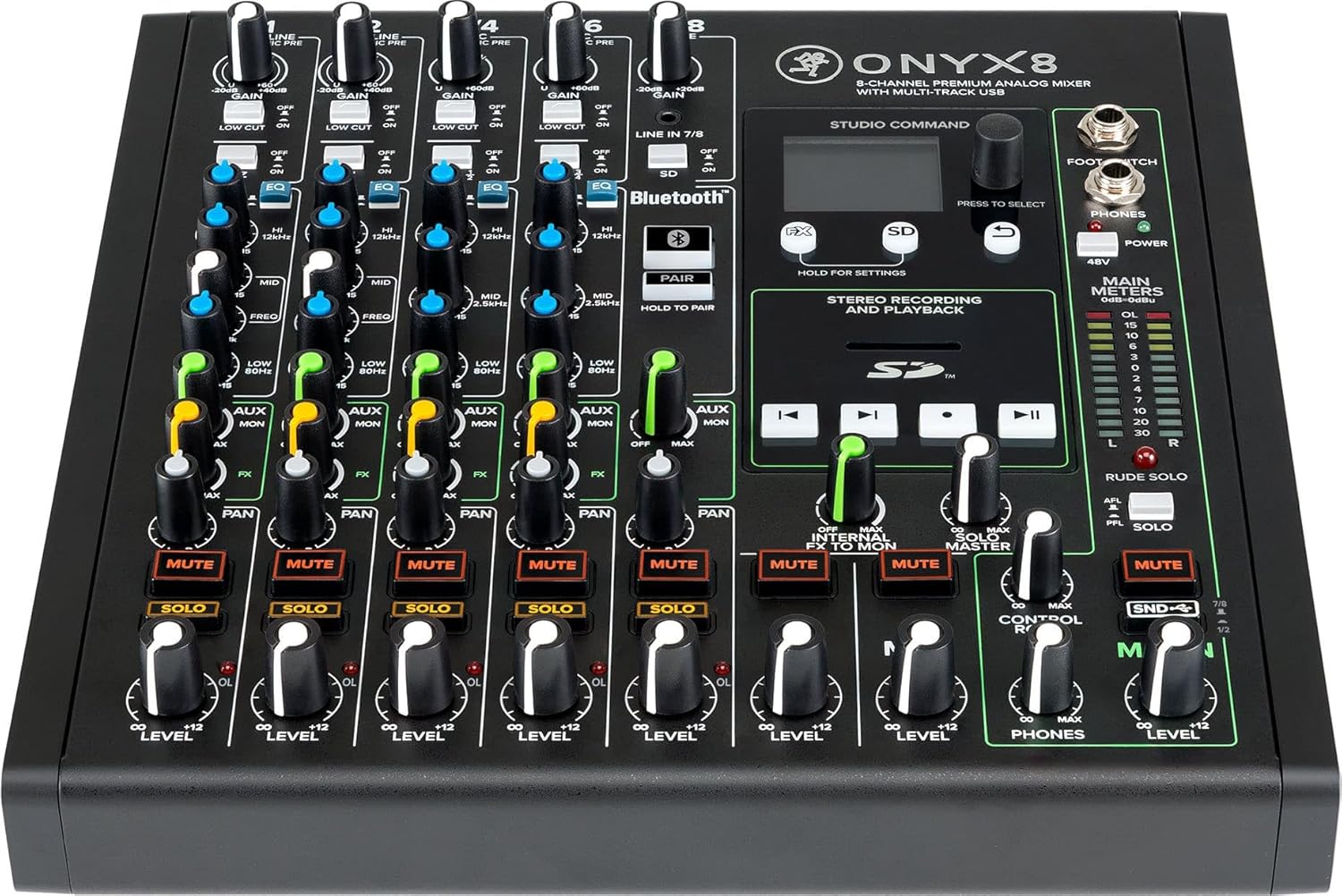 MACKIE Onyx8 8 Channel Analog Mixer with USB Multi-Track