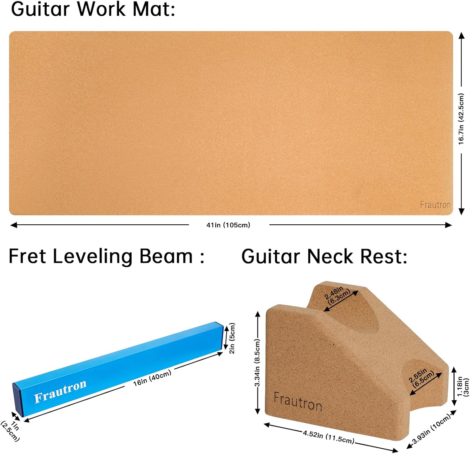 Guitar Repairing Maintenance Tool Kit, Complete Pro Guitar Setup Kit Luthier Repair Tools with Guitar Work Mat and Neck Rest Support Cradle for Guitar Workstation Musician Enthusiast Guitarist