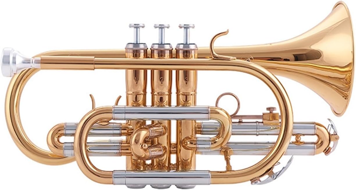 Cornet Trumpet Lacquer Gold B Key Professional Musical Instrument