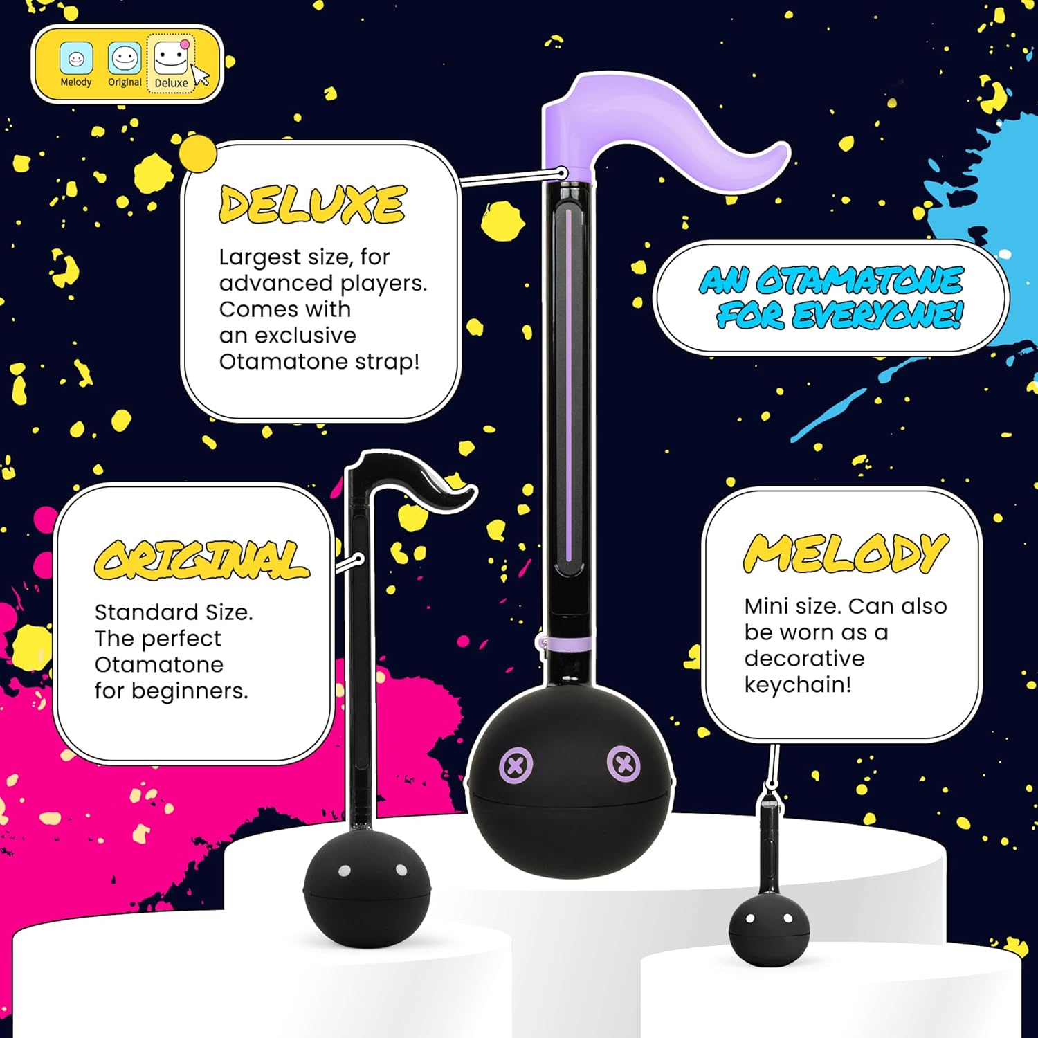 Otamatone Deluxe Electronic Musical Instrument for Adults Portable Synthesizer Digital Electric Music from Japan by Maywa Denki Cool Stuff Gifts, Monster (Violet) [English Manual]