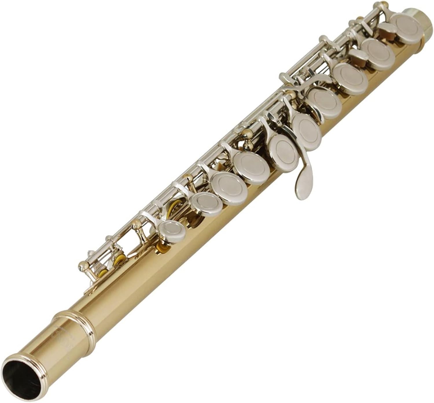 Flutes Gold-Plated Silver Keys 16 Holes Flute Woodwind Instrument Closed Hole E Key with Box Accessories