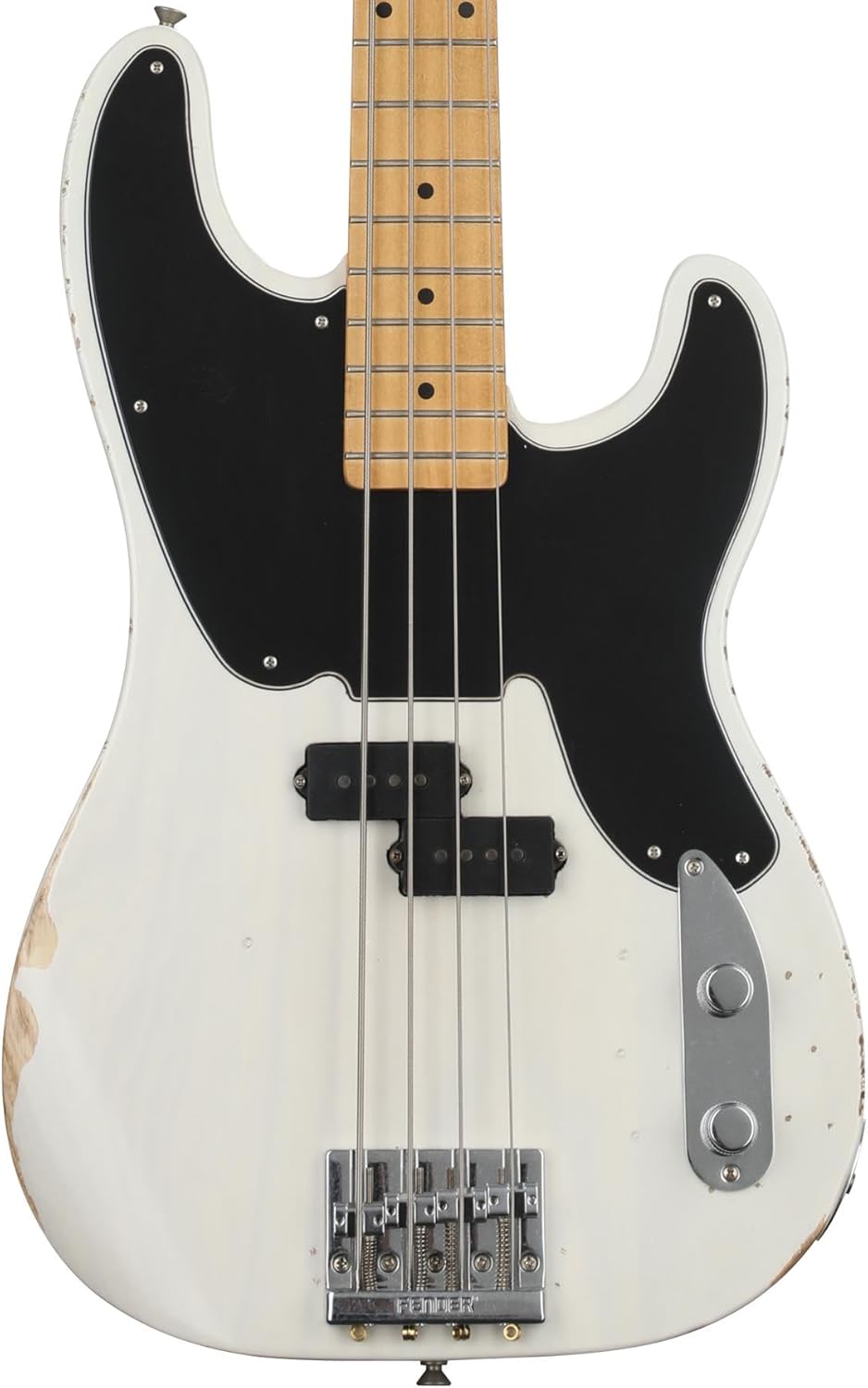 Fender 138412701 Mike Dirnt Roadworn Precision Bass, MN, White Blonde (0138412701)