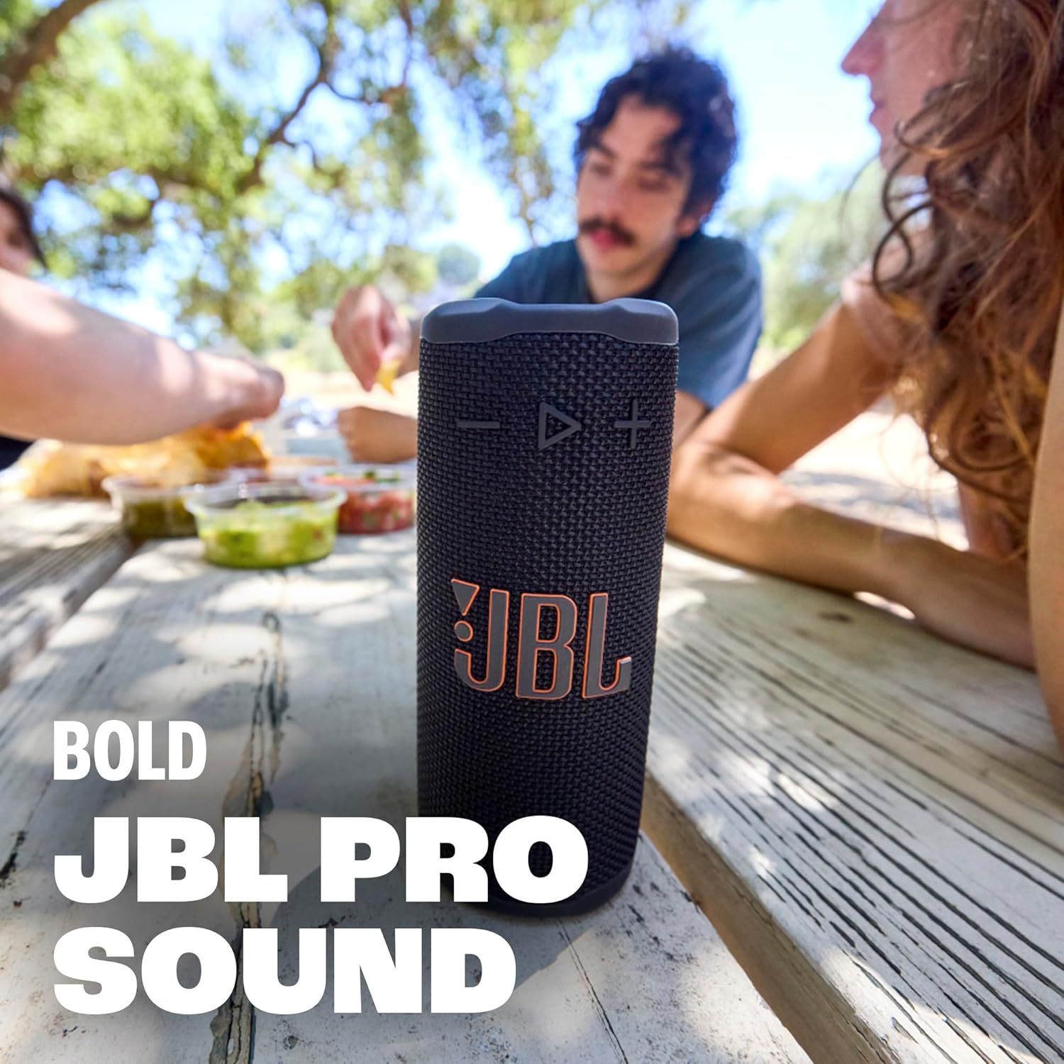 JBL Grip - Compact Bluetooth Speaker with Bold JBL Pro Sound and Ambient Light, up to 14 Hours of Playtime, Water, Dust and Drop-Proof (IP68), & Multi-Speaker Connection with Auracast™ (Black)