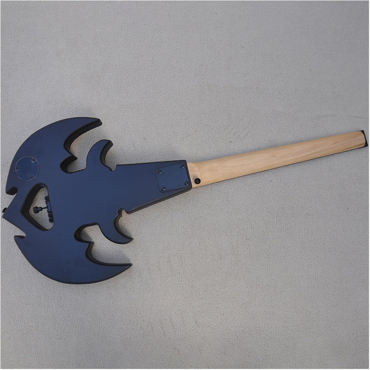 VENEKA Headless Electric Guitar Black Matte 6 Strings Unusual Headless Electric Guitar with Rosewood Fretboard 24 Frets