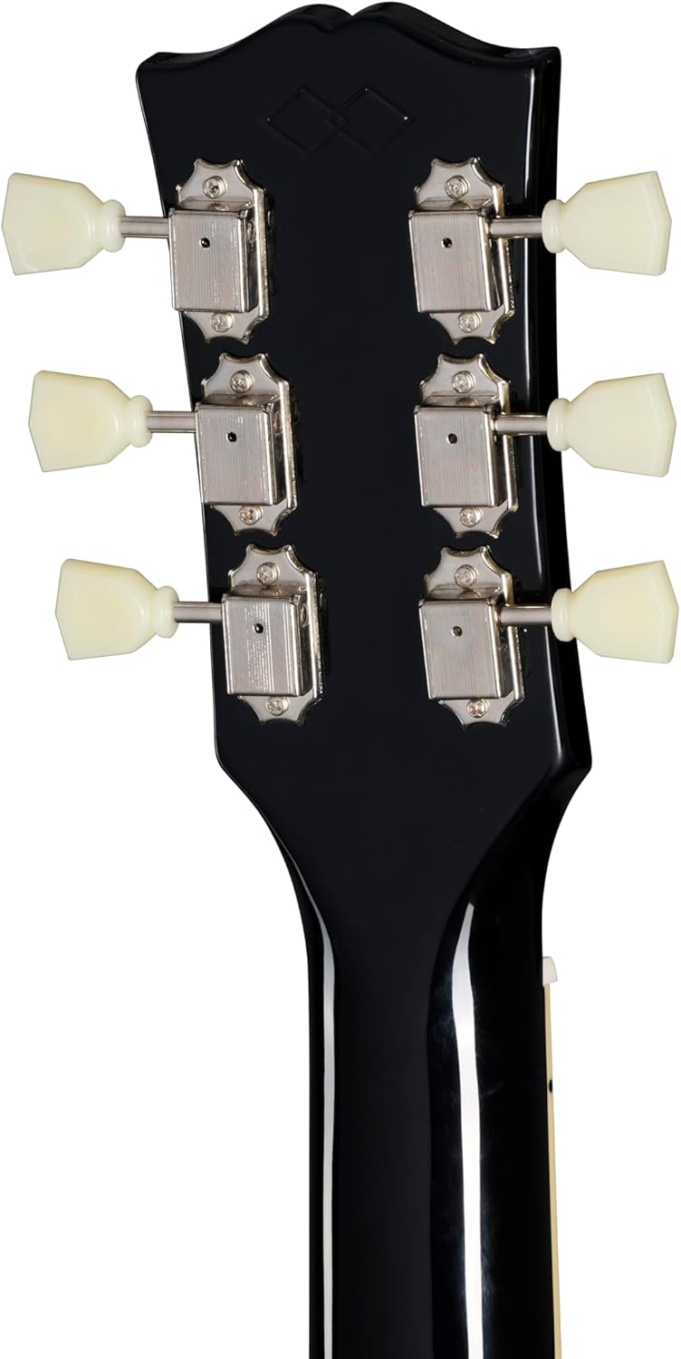 Epiphone Inspired by Gibson Custom J-180 Long Scale Acoustic Electric Jumbo, Ebony with Hard Case