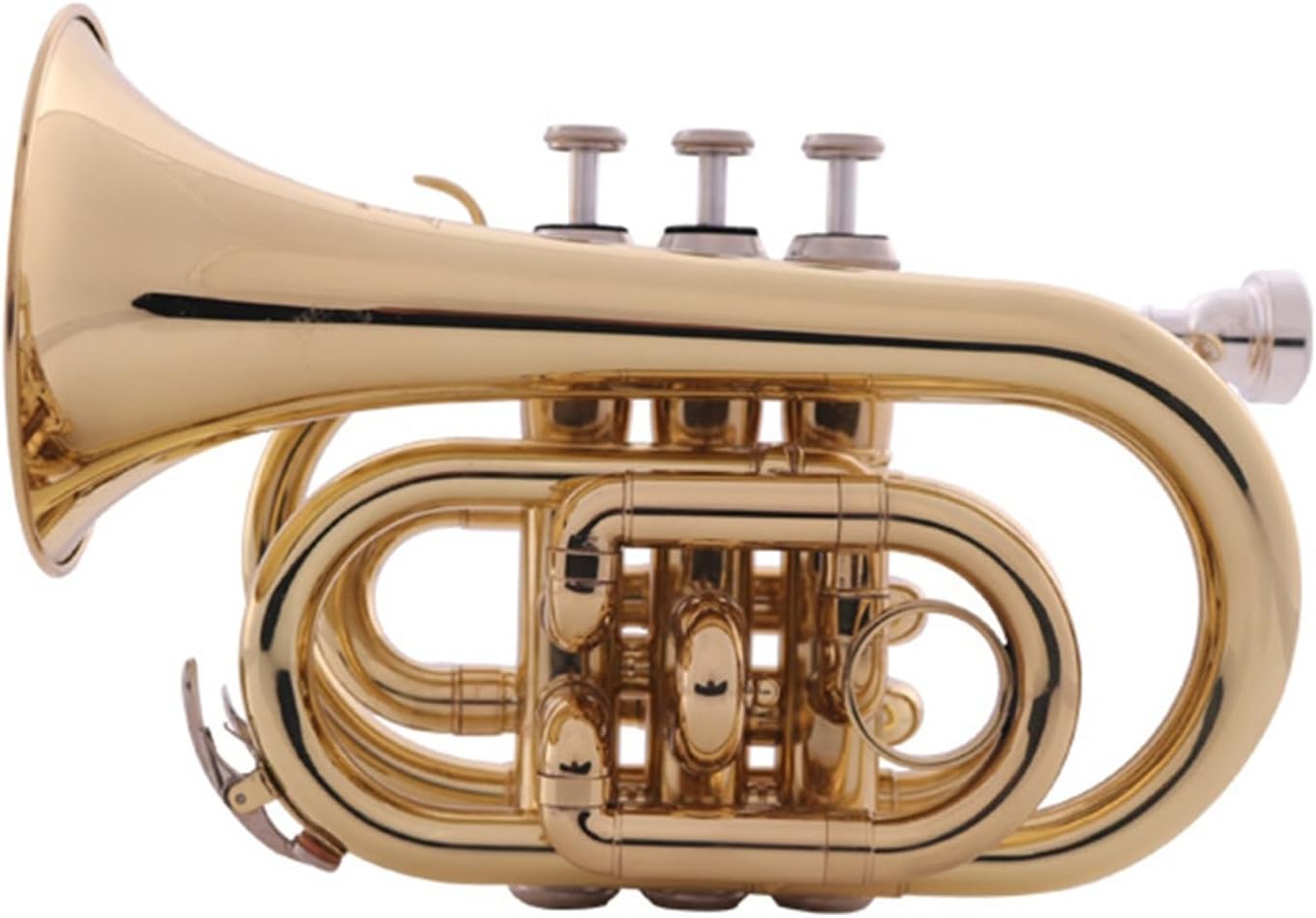 Portable Trumpet B Flat Mini Cornet Brass Musical Instrument