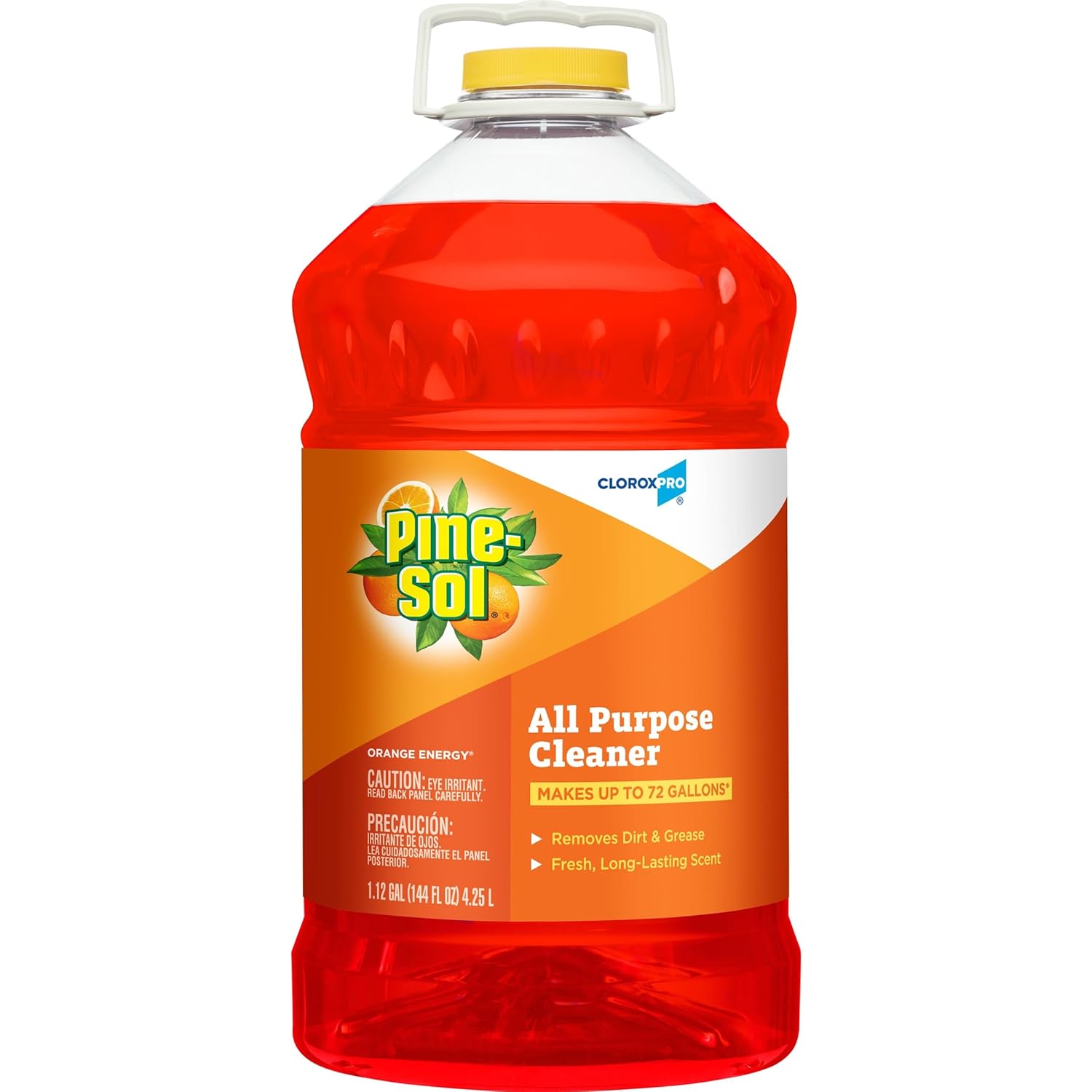 CLOROX CloroxPro Pine-Sol All Purpose Cleaner, Multi-Surface Cleaning, Healthcare Cleaning and Industrial Cleaning, Orange Energy, 144 Ounces (Package May Vary) - 41772 (Pack of 3)