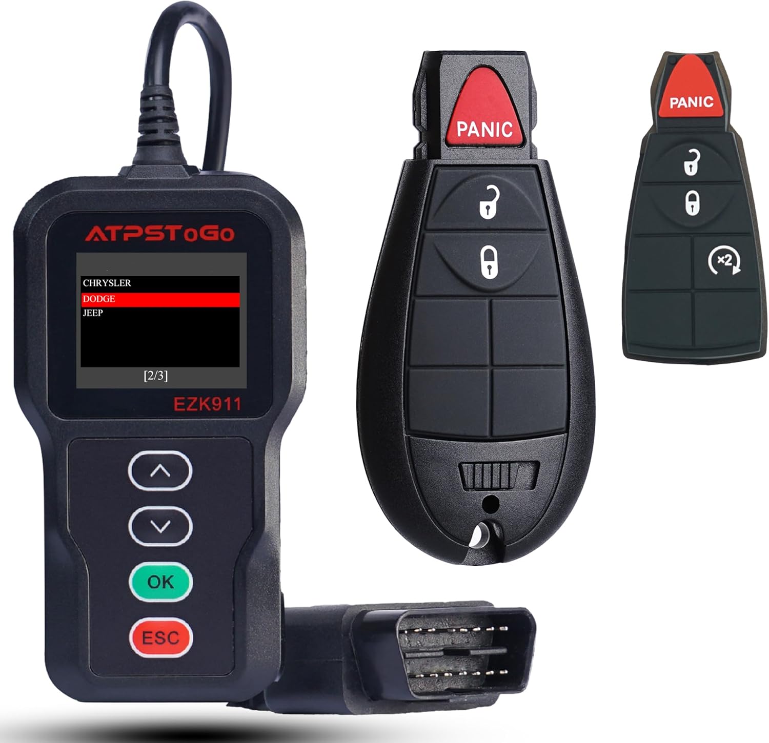 DIY Key Fob Replacement Kit Fits for Jeep Cherokee 2014 2015 2016 2017 Keyless Entry Remote Control Replace FCCID: GQ4-53T with Interchangeable 4 Button 4A Chip 433MHZ