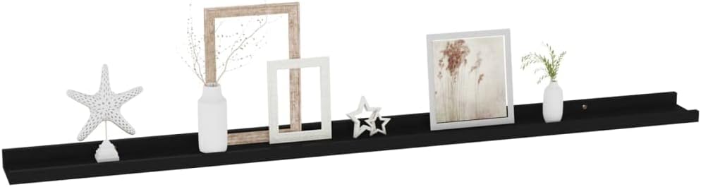 Wall Shelves 4 pcs,Floating Shelves,Wall Storage Shelves,Wall Mounted Shelf Organizer Unit Display Shelf,for Living Room,Bedroom,Office,Black 45.3