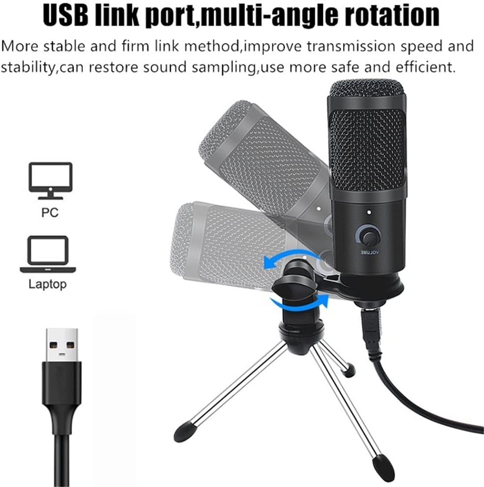 BM800 Recording Condenser Microphone Computer Professional USB Microphone with Headset Live Broadcast