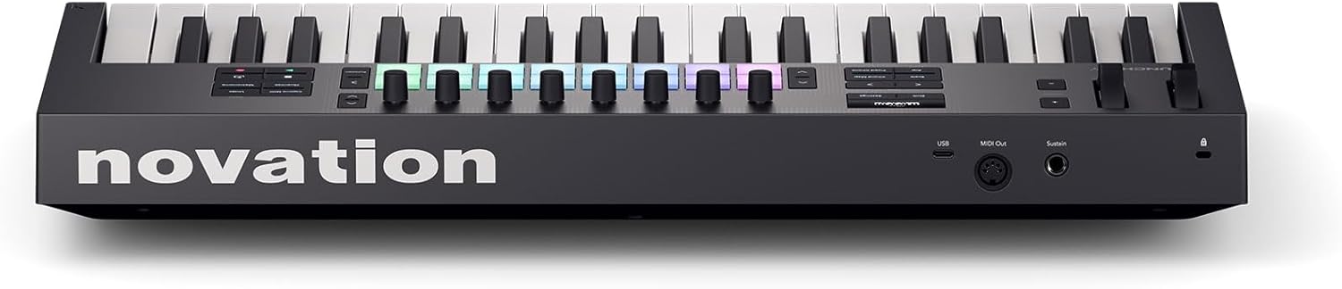 Audiosavings Bundle: Novation LAUNCHKEY 37 MK4 37-Key USB MIDI Ableton Live Keyboard Controller Bundle with Rockville RMC-XLR High-End Metal DJ Handheld Wired Microphone Mic (2 Items)