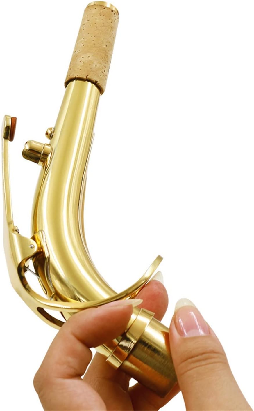 Saxophone Parts Alto Saxophone Neck Woodwind Instrument Accessories Golden Brass Bend Neck for Alto Sax Parts