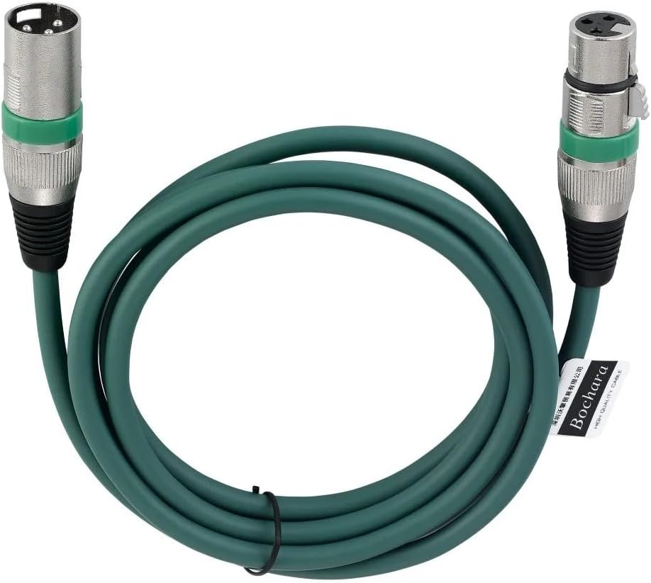 3 Pin XLR Cable Male to Female M/F Audio Cable Foil + Braided Shield for Microphone Mixer Amplifier Stage Light 8-Pack(2m)