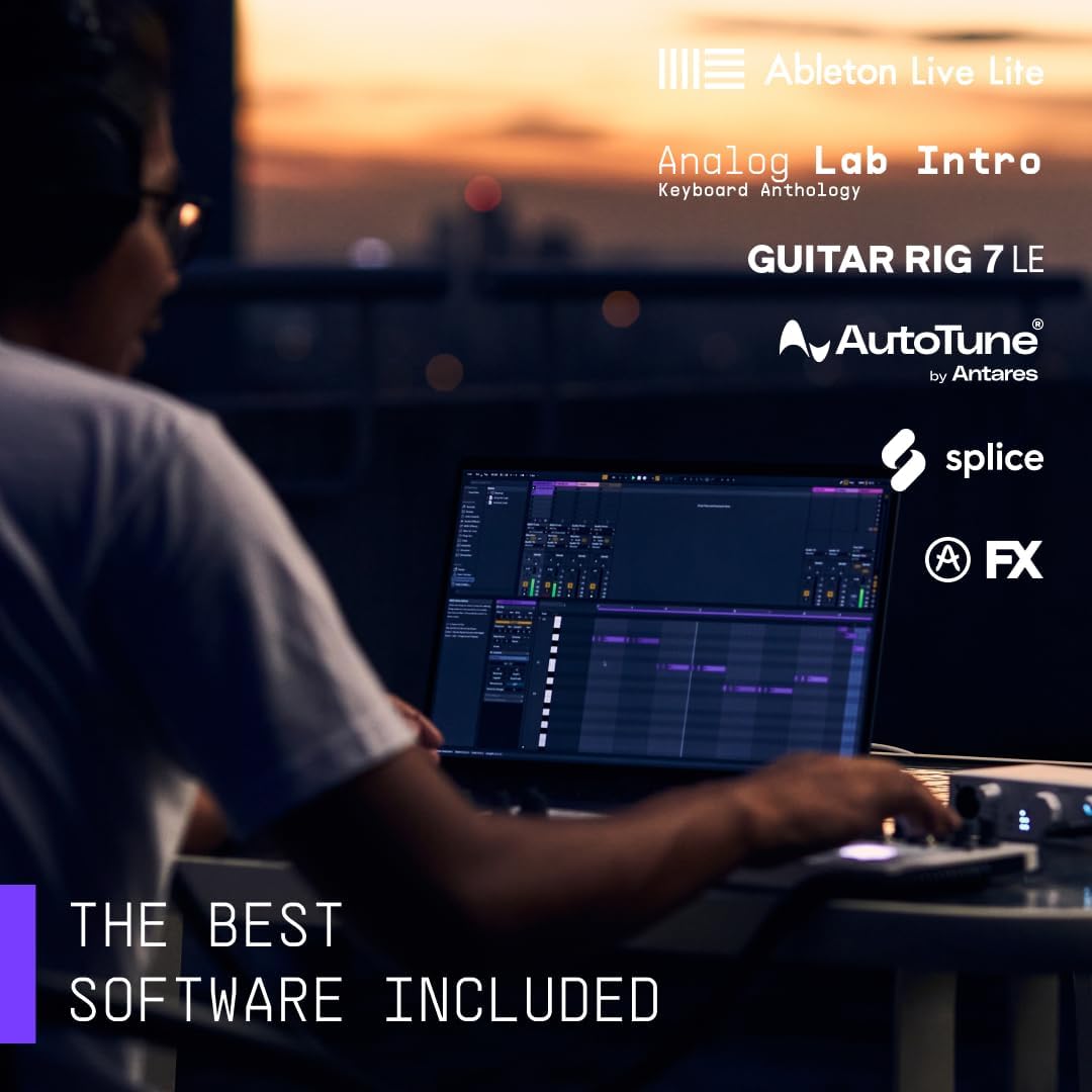 Arturia MiniFuse 1 - Compact USB Audio Interface with Creative Software for Recording, Production, Podcasting, Guitar - White