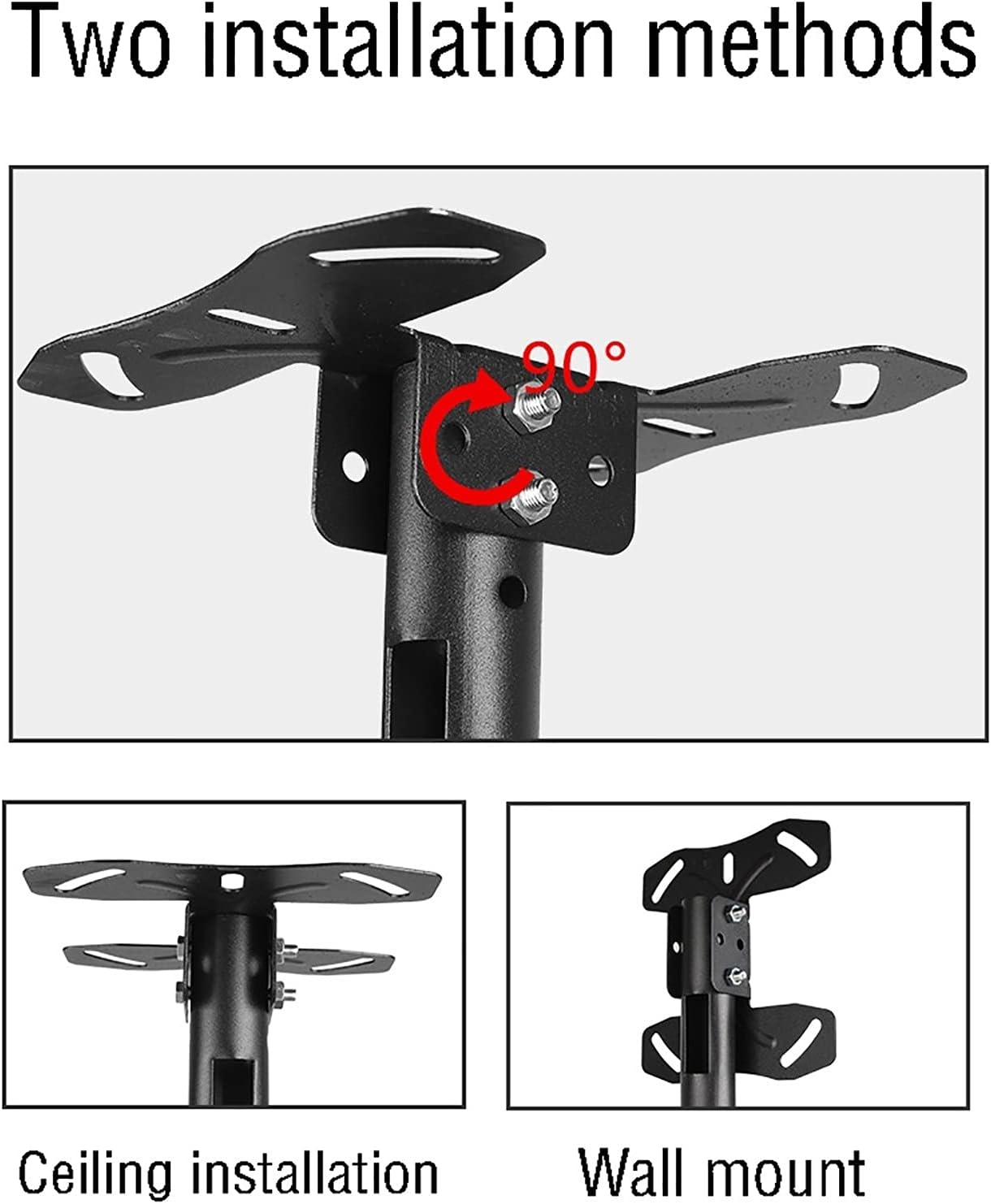 TV Stand tv Wall Mount Ceiling TV Mount Bracket, Fits 32-75 Inch Flat Panel Televisions,Adjustable Height Telescoping Tilt and Swivel, Max TV Weight 132 Lbs(2m)