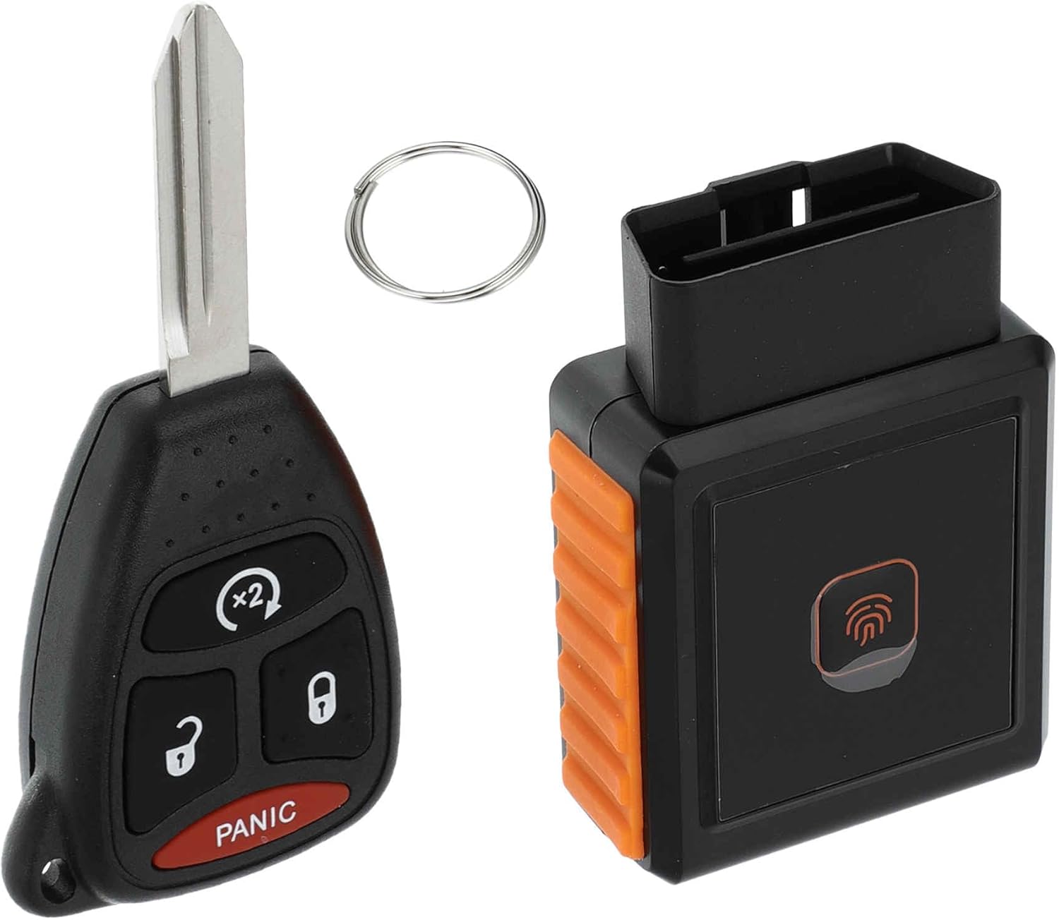 ACROPIX KOBDT04A Keyless Entry Remote Key Fob for Dodge Dakota 2005-2011 315Mhz Replacement Car Control Key Kit DIY Tool 4 Button Black