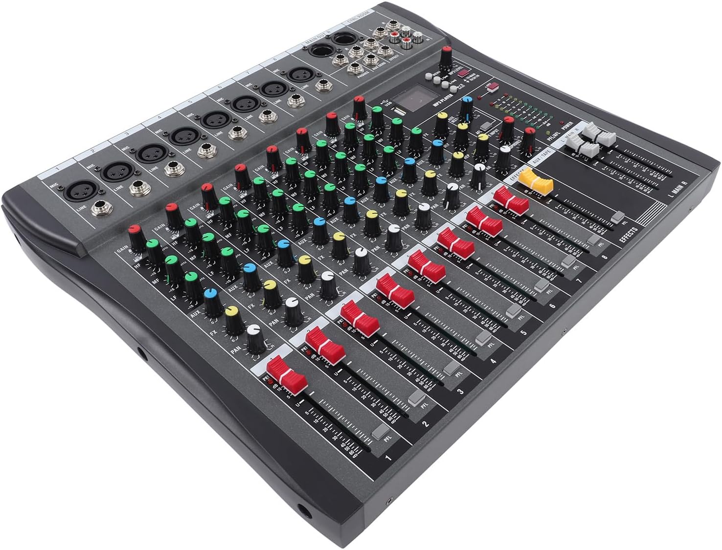 8 Channel Portable Audio 8 Channel Professional Sound Mixer, 8 Sound Mixer Detector Debugger Board with AC100‑240V