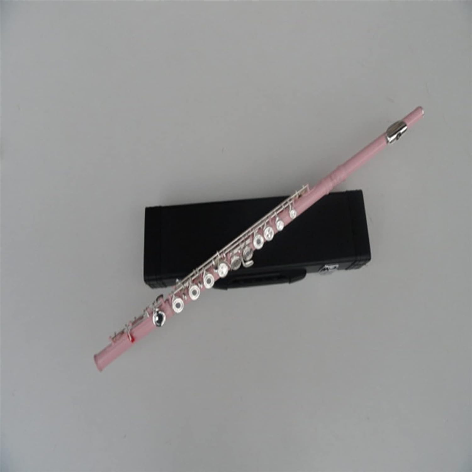 Flute Kit Wind Instrument 16 Hole Open Hole C Flute White Copper B Tail E Key Pink Flute Intermediate Flute