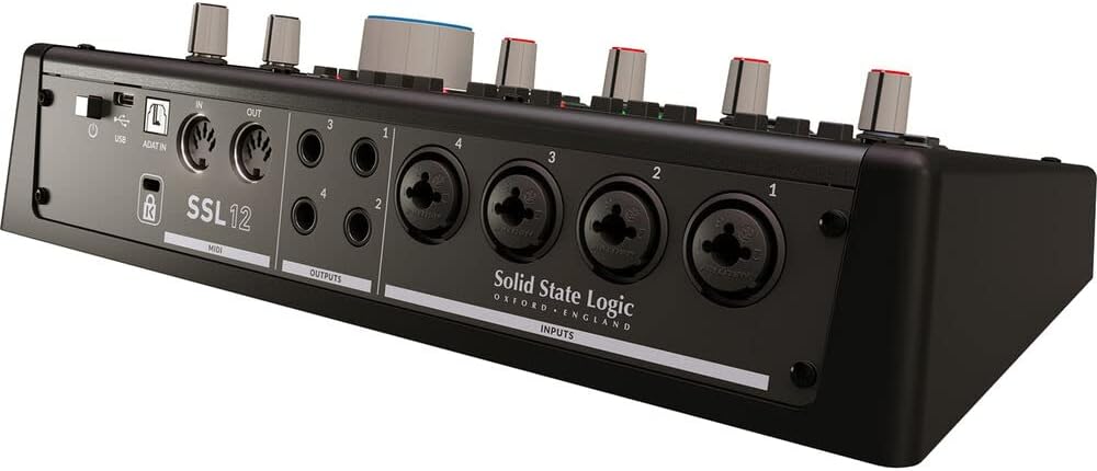 Solid State Logic SSL 12 12-In and 8-Out USB Audio Interface with Studio-Quality Audio for Professional Recording and Mixing