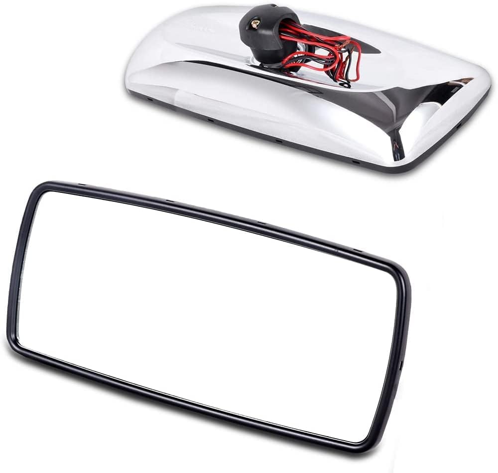 ECCPP Hood Mount Convex Mirrors Compatible With 2004-2016 For Freightliner For Columbia For Freightliner M2 With Left Right Side Tuck Car Mirrors Manual Control Heated Chrome Housing