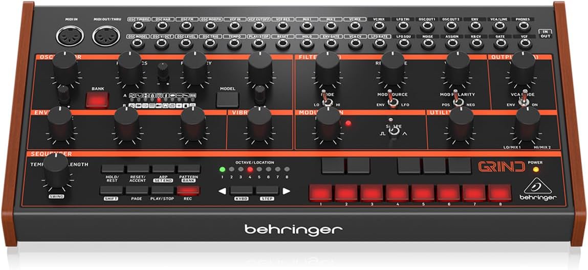 GRIND Hybrid Semi-Modular Synthesizer, Bundle with TAPH100 Studio Monitor Headphones