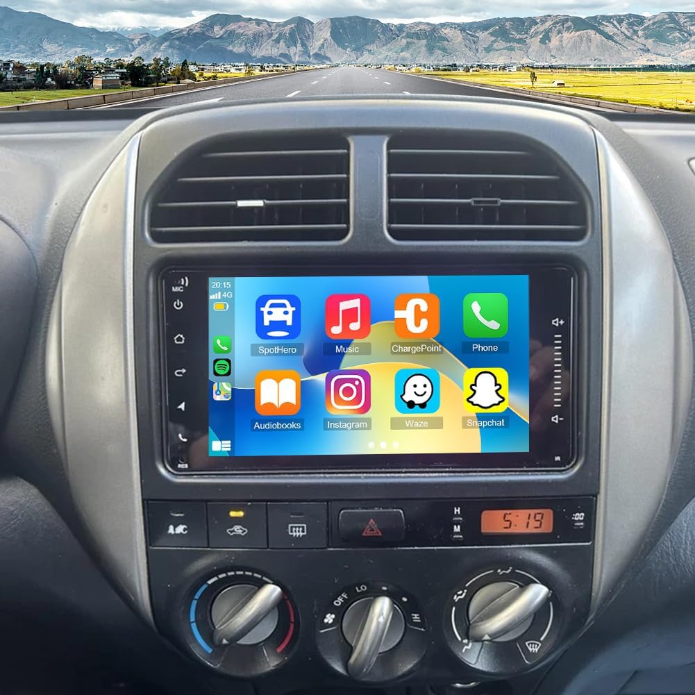 2G+64G Car Radio Upgrade for Toyota RAV4 2001-2008 with Wireless CarPlay and Android Auto, 7 Inch Touchscreen Android 13 Double Din Car Stereo w/Bluetooth GPS WiFi FM RDS SWC Camera