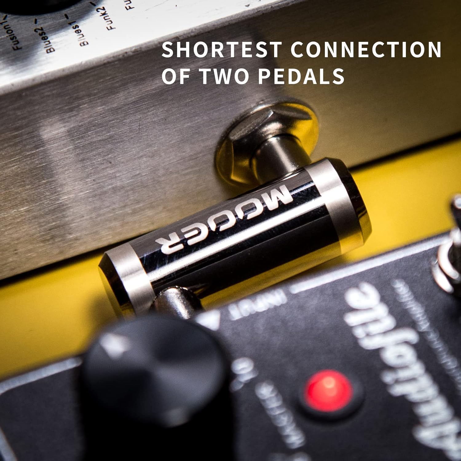 MOOER E7 Polyphonic Guitar Synth Pedal Electronic Synthesizer with Z Shape Pedal Connector PC-Z (3Pack)