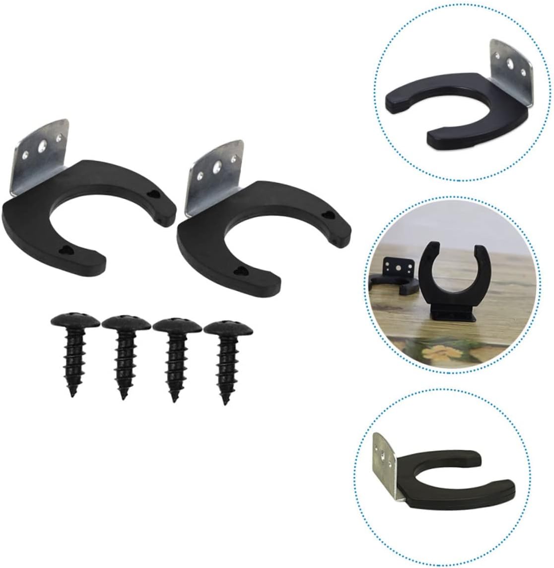 2pcs Holder Mic Mounted Ktv Hanger Racks Accessories Microphone Rack Mount Family Hangers Hooks Bracket Stands Wall Home Supplies Wall- Office Wall-Mounted Hanging Hook Wireless Stands