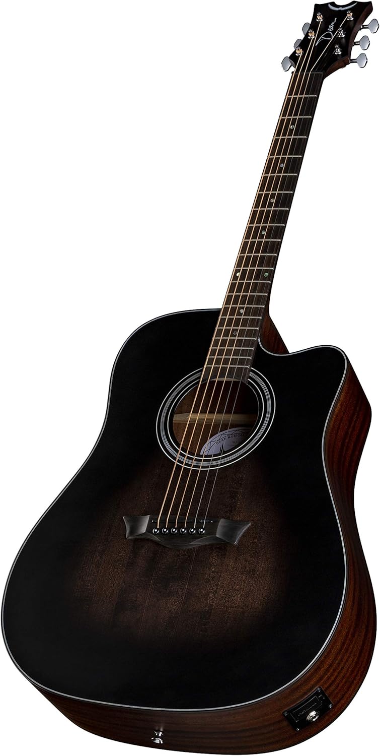 Dean St Augustine Dreadnaught Cutaway Solid Top Acoustic/Electric Guitar, Satin Vintage Burst