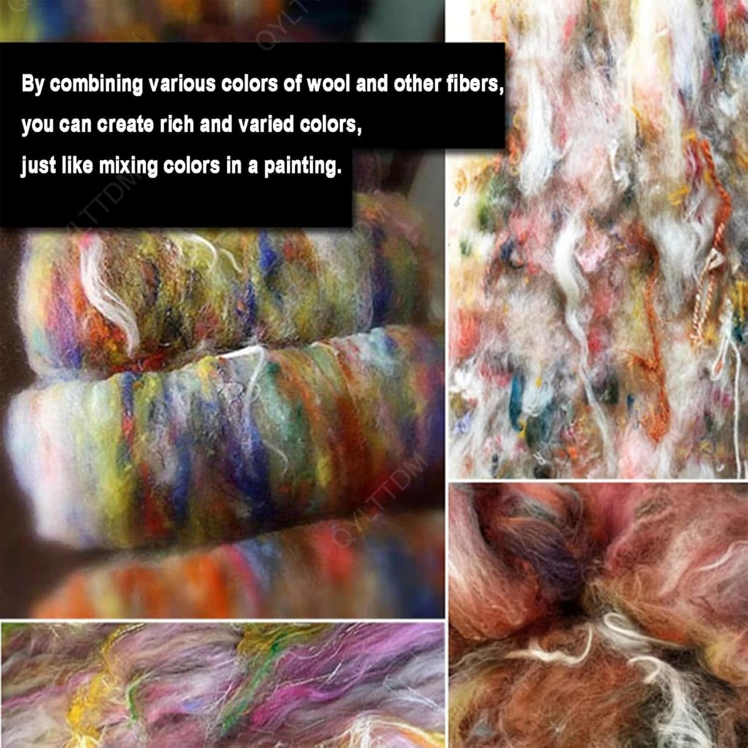 Wool Blending Board Carding Brush Set, Wide Drum Carder, Drum Diameter 315mm, Adjustable Roller Gap Drum Carding Machine, Tooth Pitch Can Set, for Creation, Mix Colors, Organize Wool Fibers