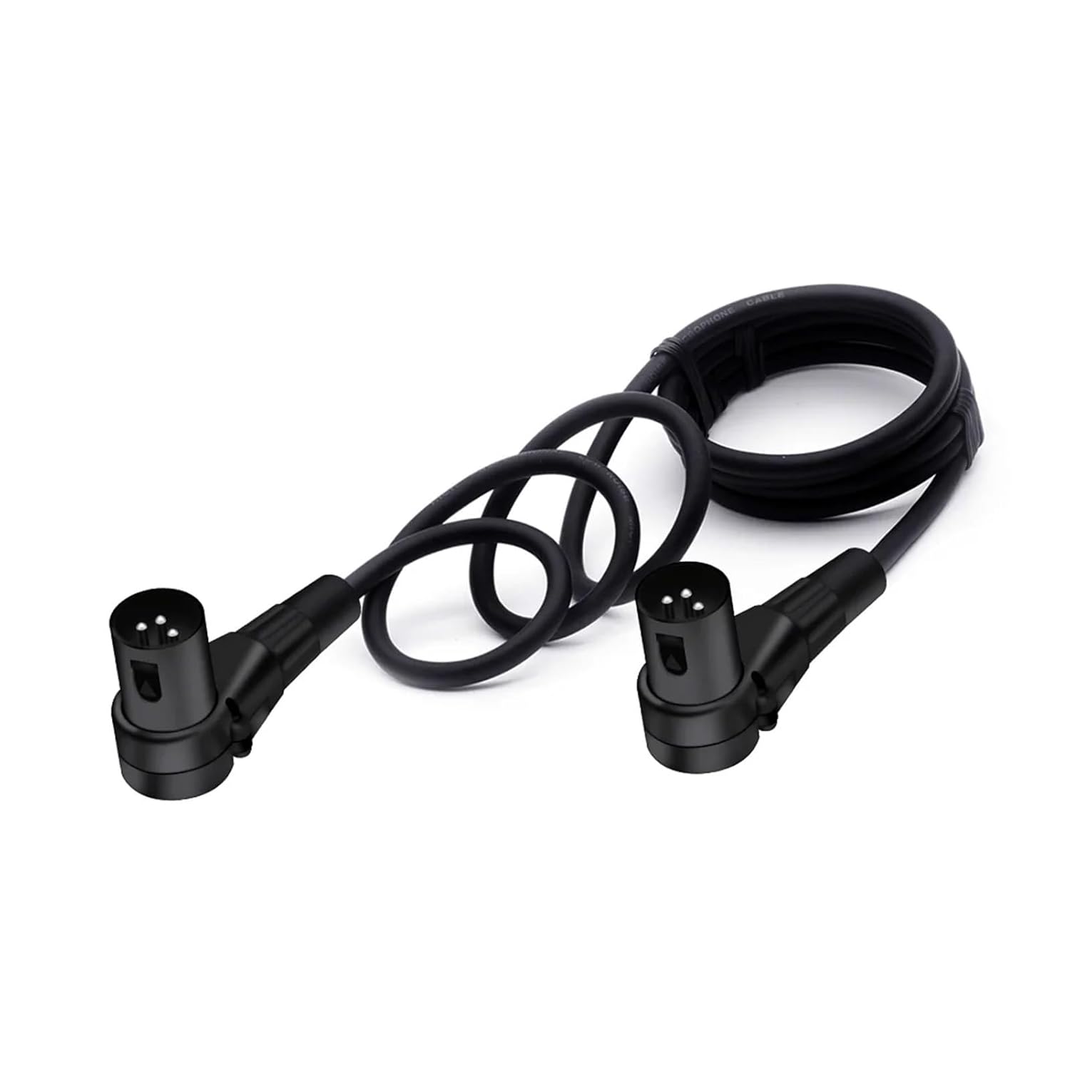 Right Angle 3 Pin XLR Extension Cable Male to Male OFC Audio Cable Foil + Braided for Microphone Mixer Amplifier(Black,15M)