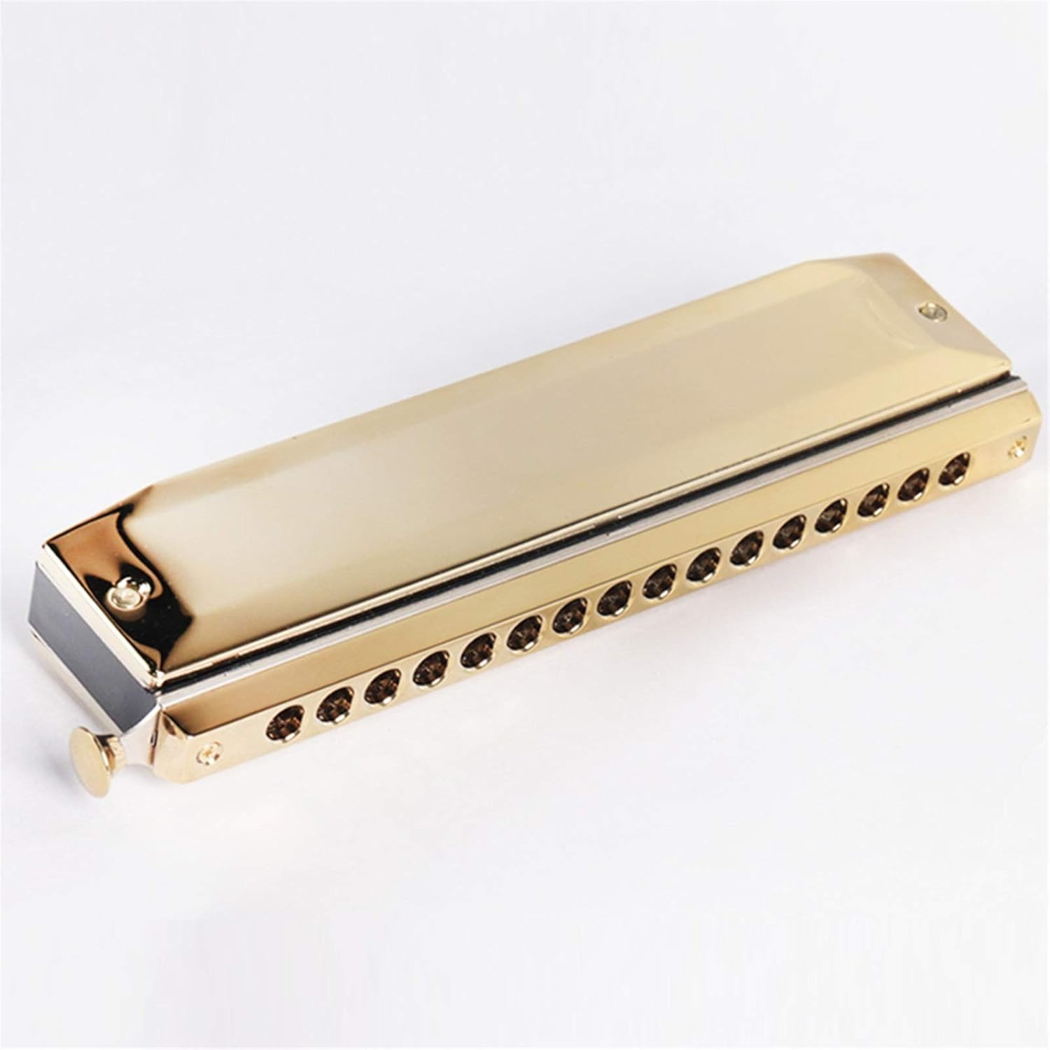 Folk Instruments Chromatic Harmonica 16 Holes 64 Tones Mouth Organ Instrumentos Key C Professional Chromatic Harp Musical Instruments (Color : Silver)