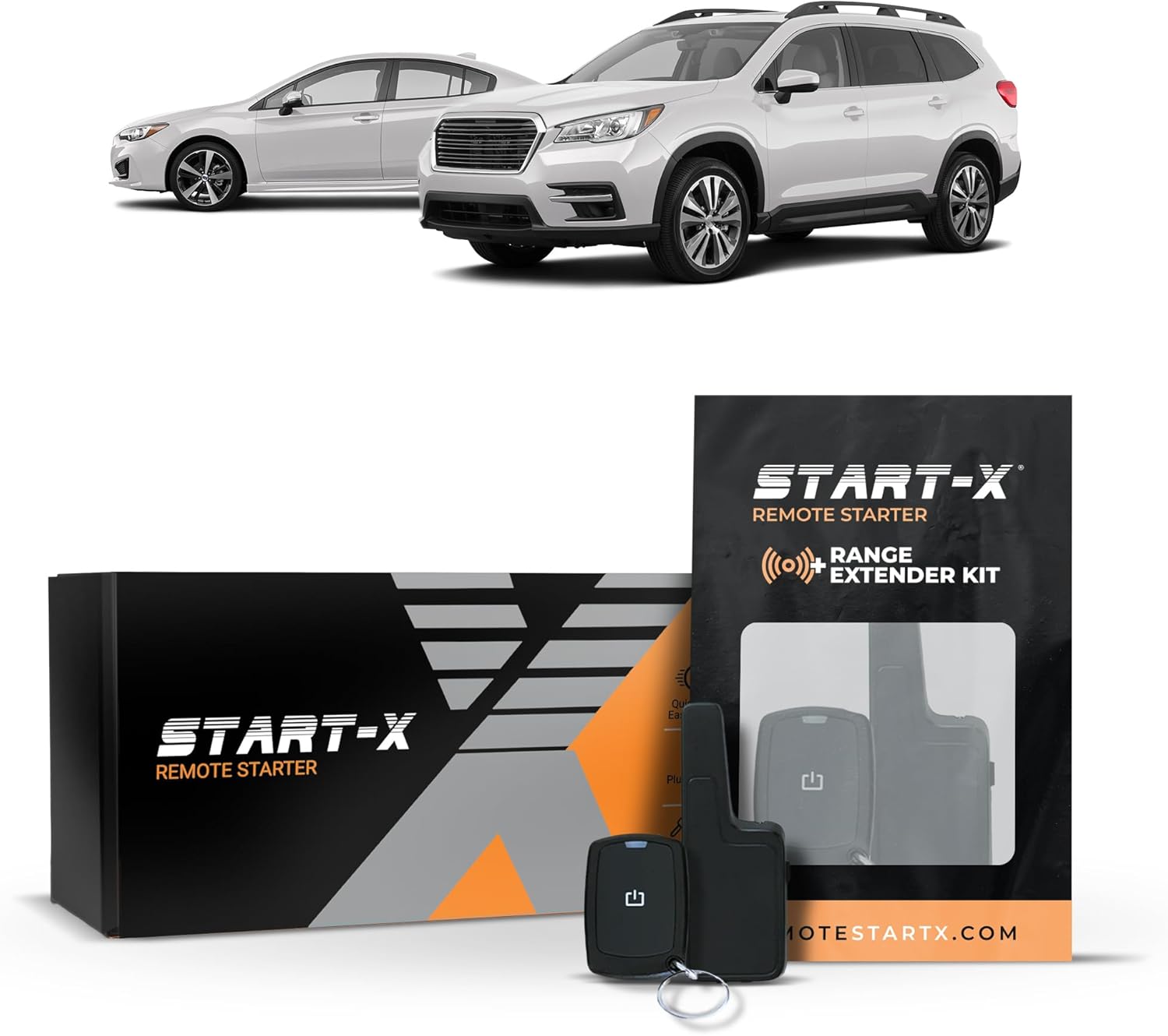 Start-X Remote Starter Kit + 2000ft 1 Way Range Extender for Subaru Ascent (2019-2022), Crosstrek (2018-2023), Forester (2019-2023), and Impreza (2017-2023) Vehicles with Key Ignition