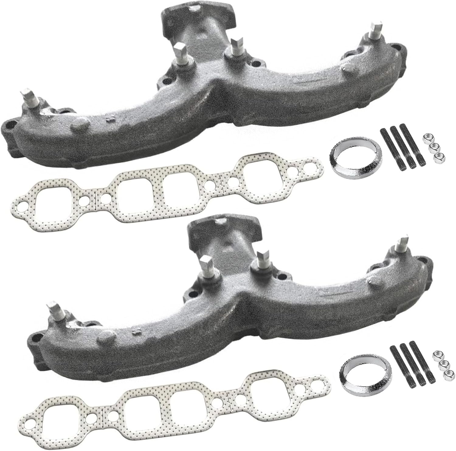 Left + Right Exhaust Manifold For Chevrolet Bus 1983-1990 For Chevrolet Corvette 1957-1980 For GMC Medium Duty Truck 1983-1986 For GMC Topkick 1987-1990