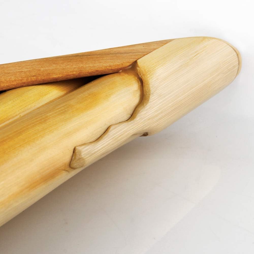 Upscale Romanian Folk Instrument Natural Reed Pan Flute Panpipes G Key Wind Pan flute Flauta Handmade (22 Pipes Left Hand, Wooden Tray)