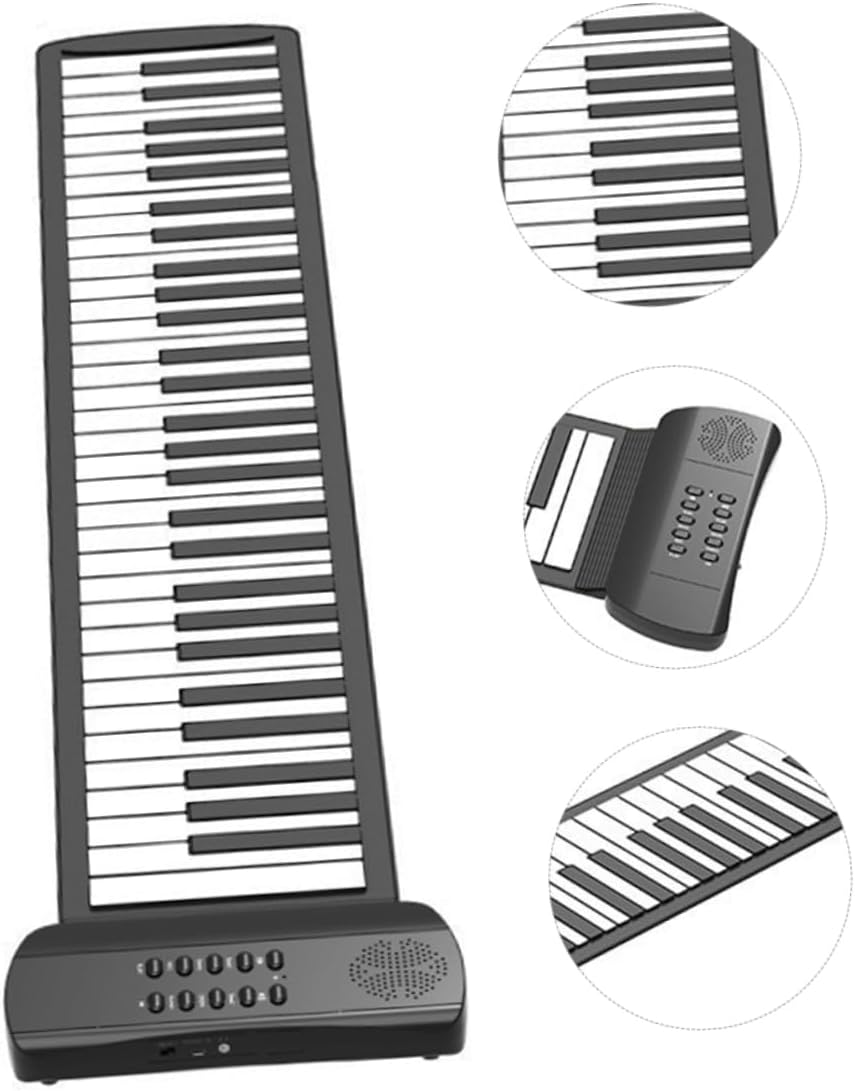 Portable Roll-up Electronic Piano Keys Silicone Keyboard for Beginners Lightweight and Easy to Carry Speaker Durable and Safe Design