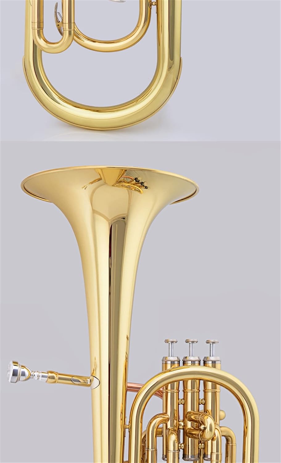 Student Trumpet Professional E Flat Keys High Grade Gold Brass Wind Instrument with Mouthpiece and Case