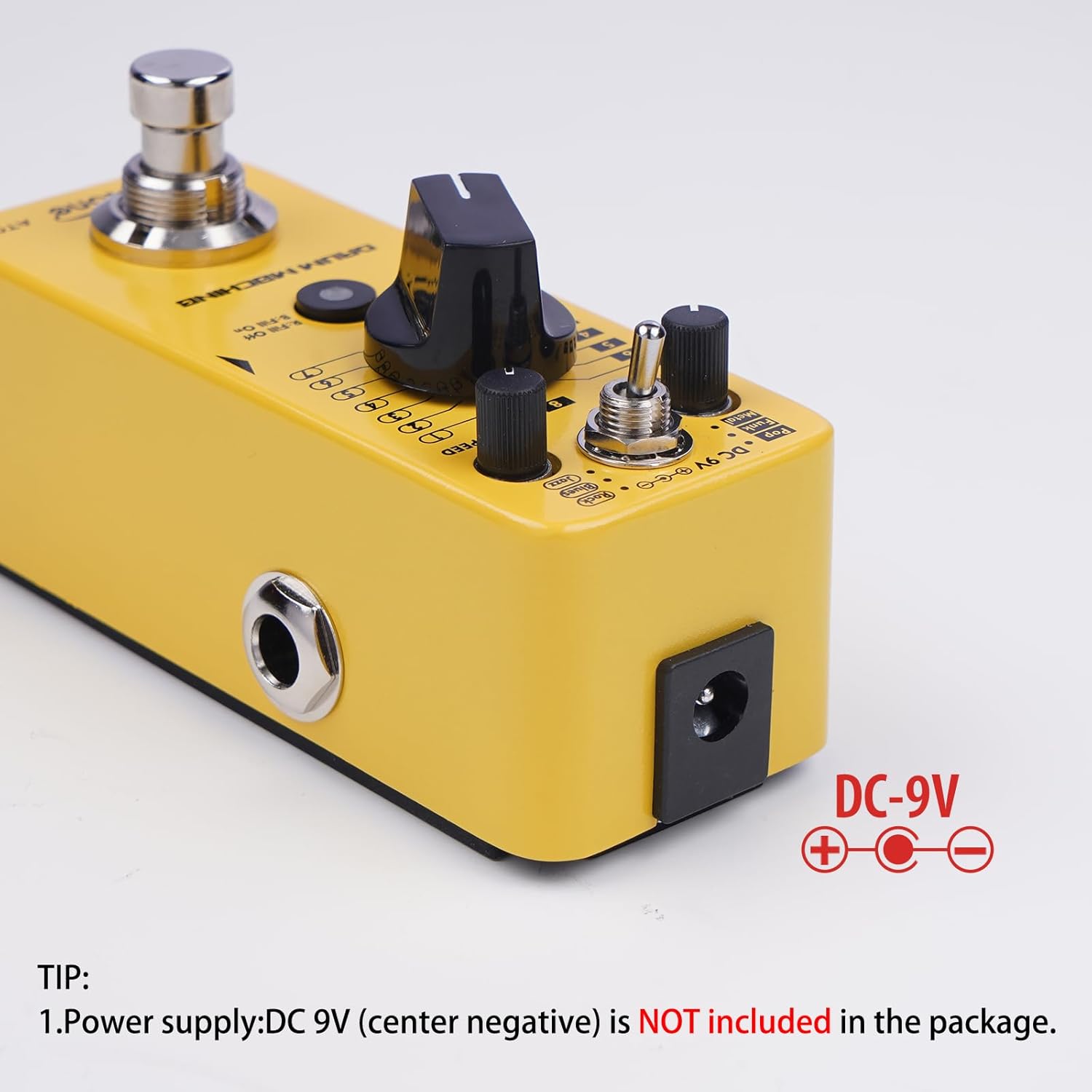 AITONE Drum Machine Guitar Pedal (AT-06) and Patch Cables 6 Pack 1/4