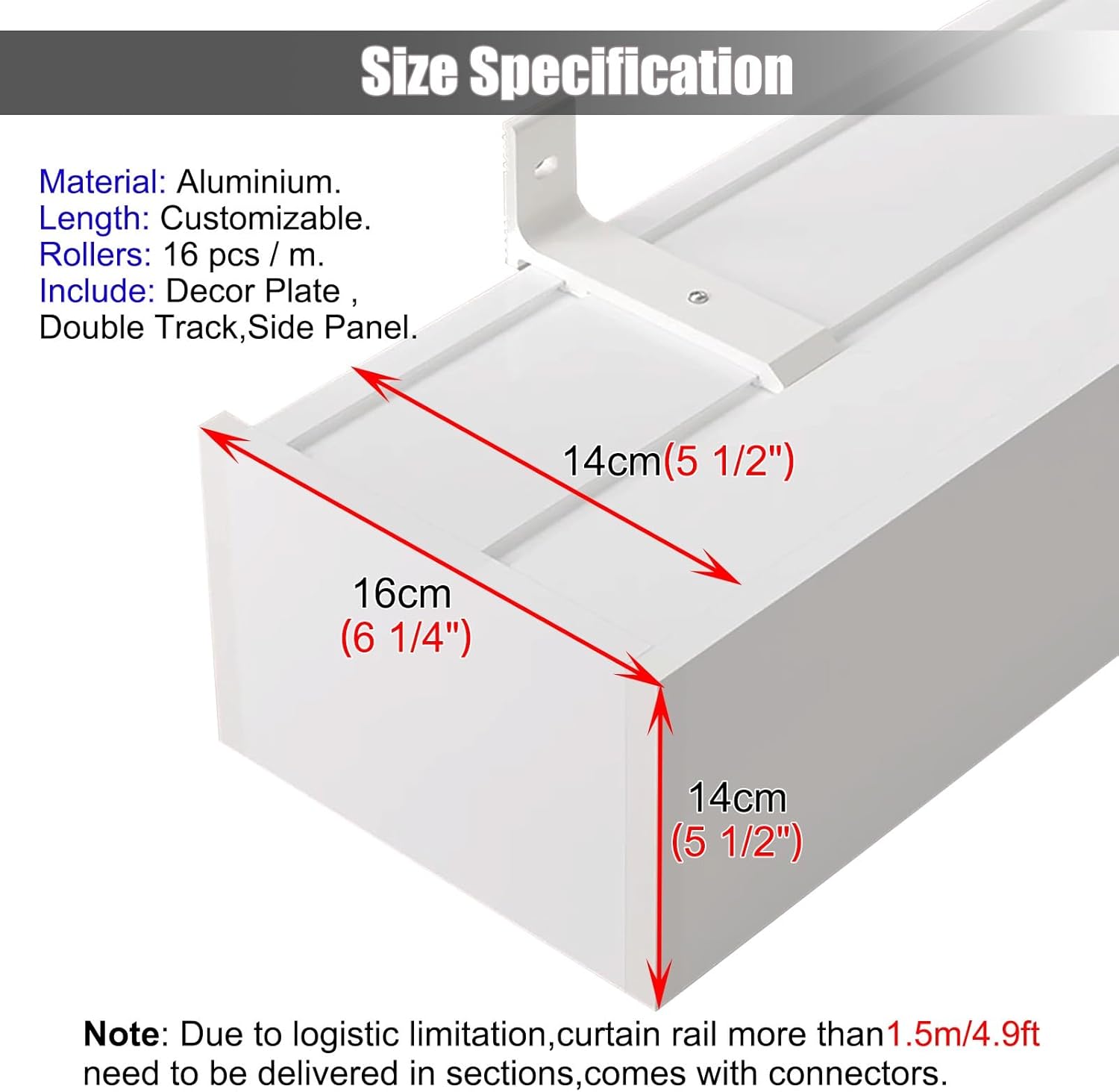 Easy Installation Shower Curtain Rod Adjustable Corner Ceiling Support Curved Rod,Heavy Duty 4 in 1 Curtain Tracks System - 5.7M (18.7ft) Adjustable Ceiling/Wall Mount Rods for Versatile Pel