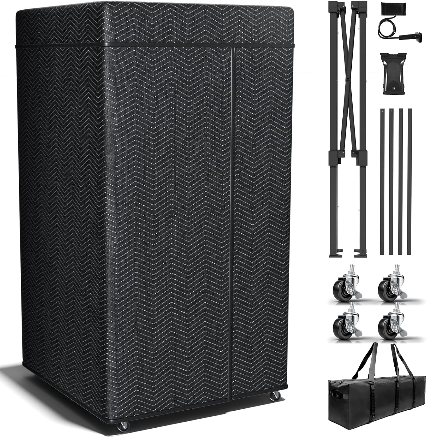XL Portable Vocal Booth,Recording Booth Sound Booth for Recording Echo-Free Vocals Complete Home Recording Studio Foldable with Travel Bag for Voiceovers, Podcasts & Music (XL)