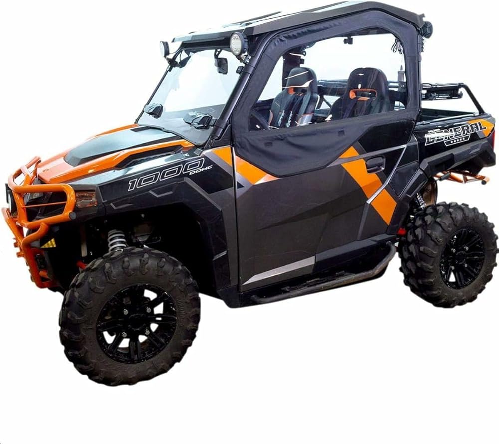 SEIZMIK UTV Framed Upper Door Kit Compatible with Polaris General 1000 2016-2021 UTV Models | Polaris Half Door Kit | Cab Enclosure | Side by Side Accessories