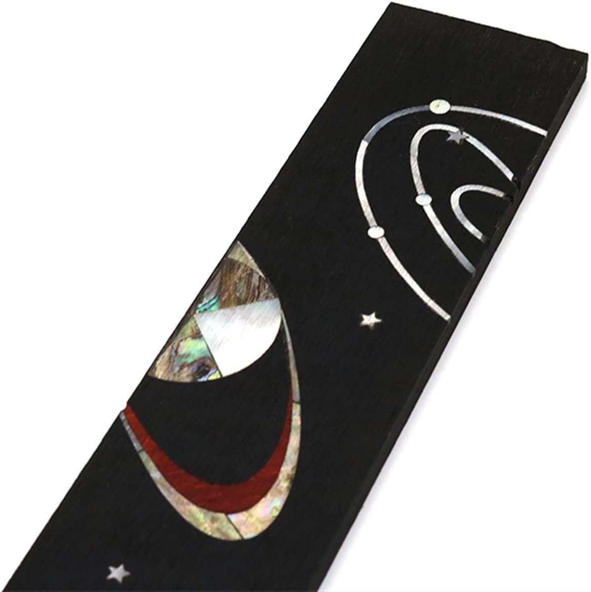 ZUZU Guitar Fingerboard Ebony Inlaid Color Shell Ebony Fingerboard Making Guitar Fingerboard Material Accessories Unfinished Guitar Neck