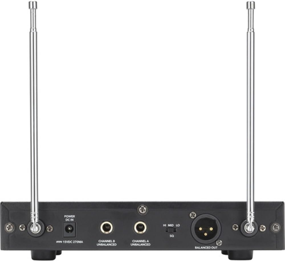 SAMSON Stage 200 Dual-Channel Handheld VHF Wireless System | Channel A Bundle with 4 Pack of AA Batteries + 2 x 20XLR Microphone Cables + Cleaning Cloth (5 Items)