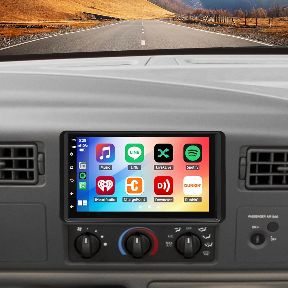 Double Din Car Stereo Radio for Ford Excursion 2000-2005 7 inch Touch Screen Head Unit Android 13 Car Stereo with Wireless Carplay Android Auto Support GPS Bluetooth WiFi FM RDS DSP Backup Camera