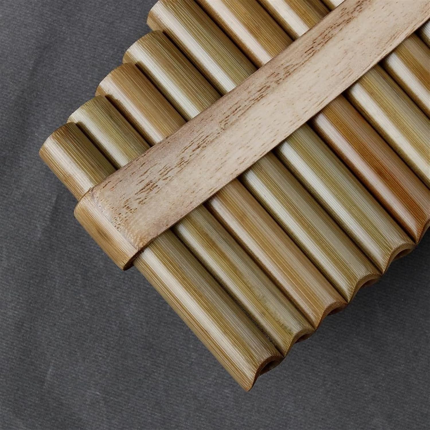 TSTS Beginner Pan Flute 15 Pipes G Key Pan Pipes Woodwind Instrument Traditional Musical Instrument Bamboo Pan Flute (Color : Left-Hand)